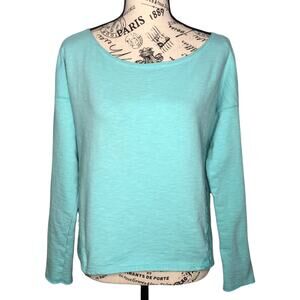 Aeropostale MEDIUM Crew Neck Long Sleeve Sheer Lace Detailed Back Tee